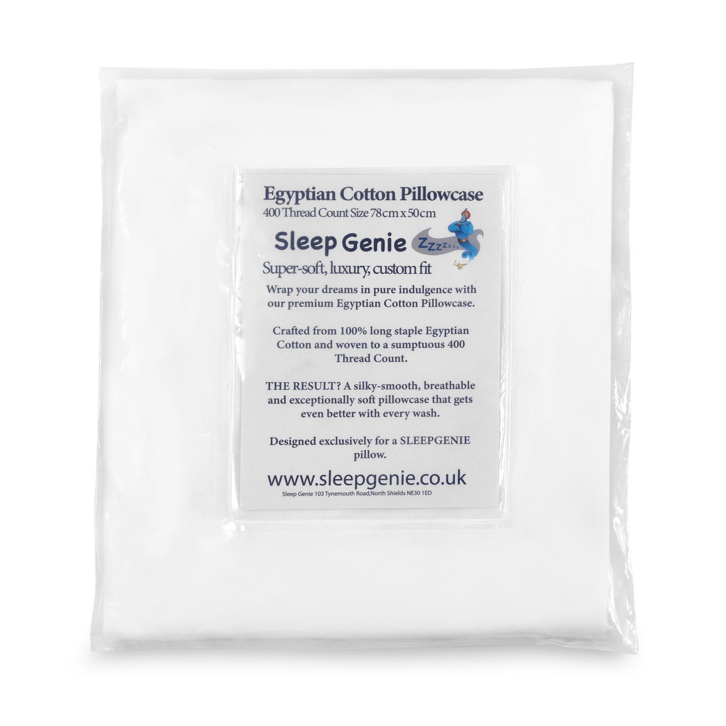 Pillowcase with "SLEEPGENIE" logo